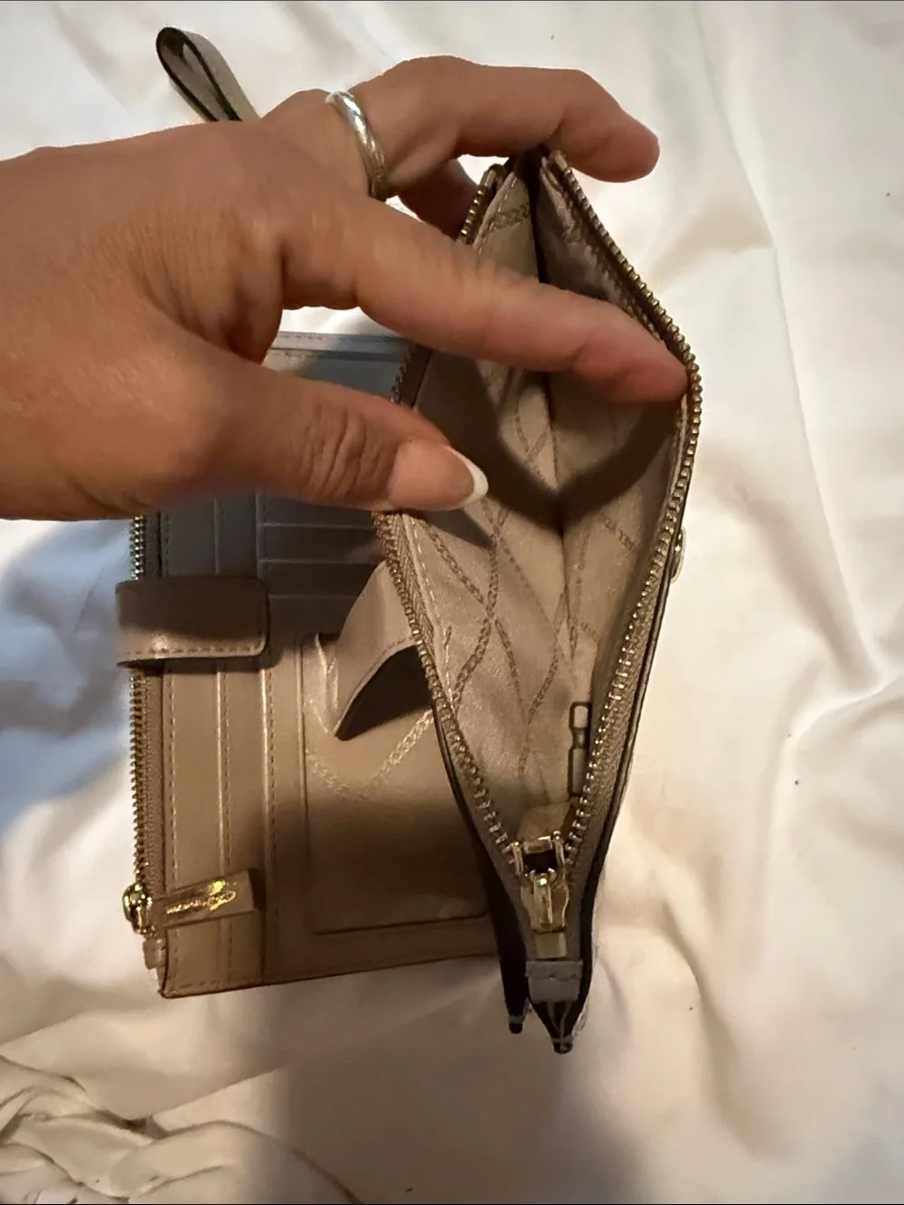 Michael Kors Snake-Print Zip Wallet wristlet